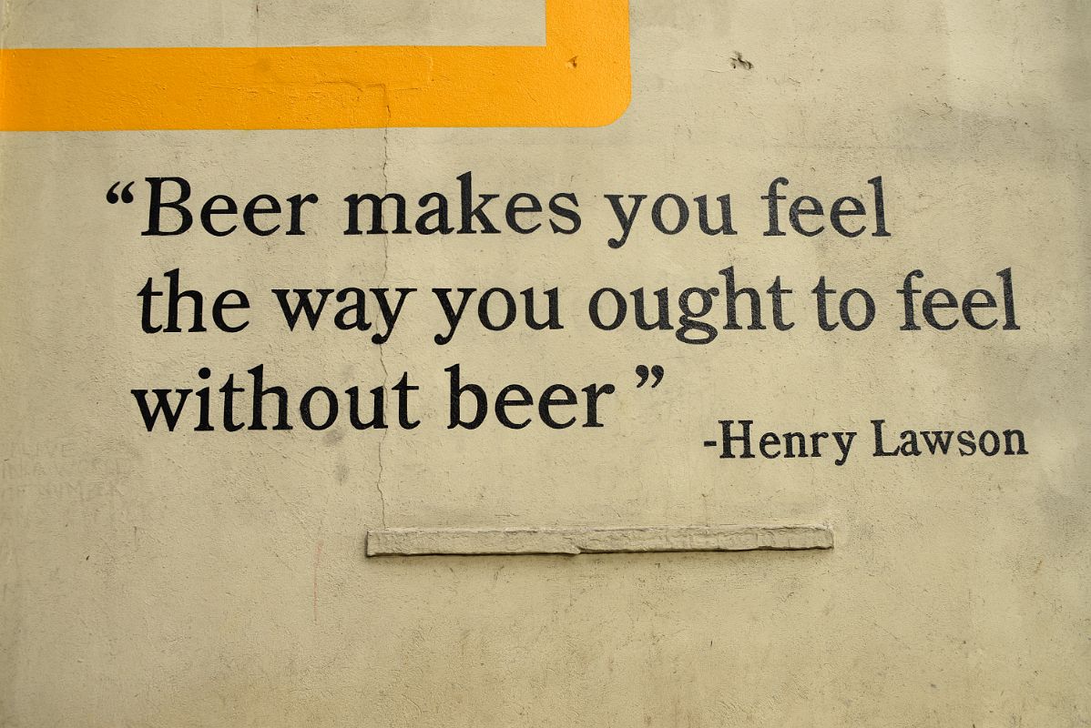 37-3 Brooklyn Brewery Beer Quote By Henry Lawson - Beer Makes You Feel The Way You Ought To Feel Without Beer Williamsburg New York